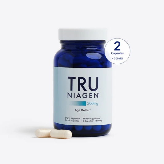 TRU NIAGEN Patented NAD+ Supplement for Anti Aging and Cell Regeneration, 300 mg Niagen,| Supports Cellular Energy, Brain, Muscle | Nicotinamide Riboside (NR) Take 1 Daily | 1 Bottle